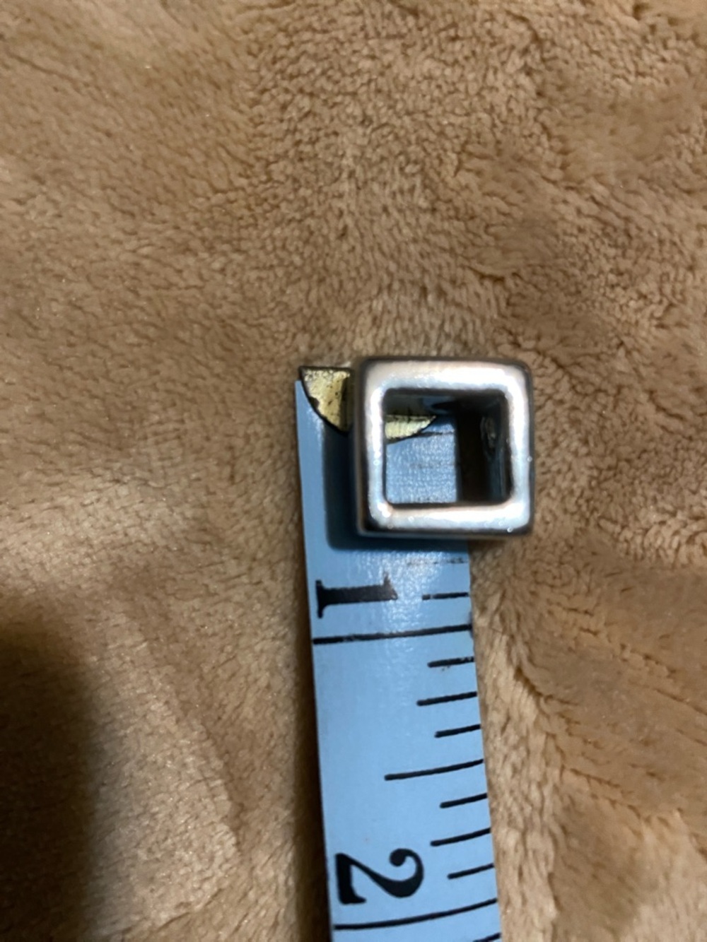 Minimalist Polished Silver  Square Cube Slide Pendant Necklace